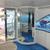 MIRROR DOOR PROVIDES INTERIOR ACCESS TO CREW CABIN & ENGINE ROOM (yacht pictured under construction)